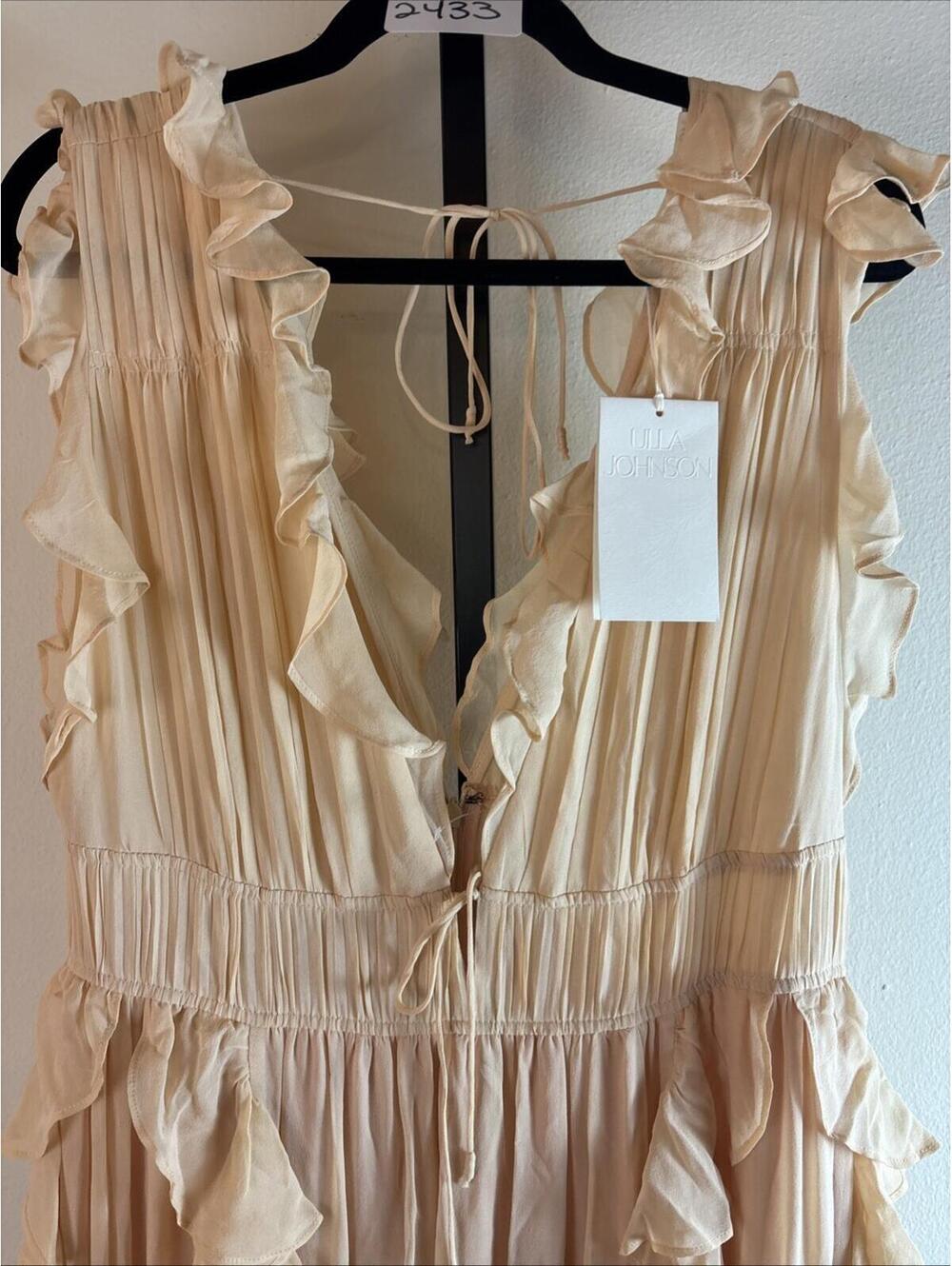Ulla Johnson Florella Silk Gown in Peony, $1,350 NWT, US 10 #2433 - Picture 5 of 7